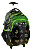 Paso, ghiozdan cu roti (tip troler), Start Game, negru-verde