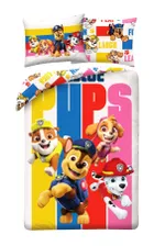 Paw Patrol, set lenjerie de pat single din bumbac, 160-200 cm