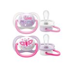 Philips Avent, Ultra Air, Happy Girl, suzeta, 0-6 luni, 2 buc., SCF080/02