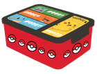 Pokemon, cutie pentru pranz din trei piese, rosu
