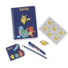 Pokemon, set de rechizite scolare: creion, radiera, stilou cu sase culori, penita, autocolante, 6 buc.