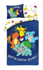 Pokemon, set lenjerie de pat single, 140-200 cm