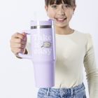 Pusheen, cana termica cu pai, 880 ml