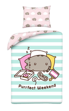 Pusheen, set lenjerie de pat single, 140-200 cm