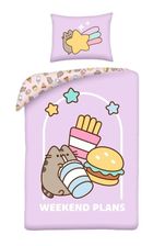 Pusheen, set lenjerie de pat single, 140-200 cm