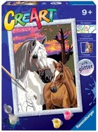 Ravensburger, CreArt, Cai, pictura dupa numere, set creativ