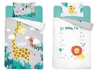 Safari, set lenjerie de pat single, gri, 100-135 cm