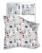 Scandic, Printre Copacii Inzapeziti, set lenjerie de pat, 3 piese, 160-200 cm
