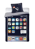 Smartphone, set lenjerie de pat single, 140-200 cm