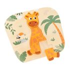 Smiki, Girafa, puzzle din lemn, 5 elemente