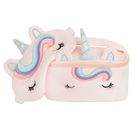 Smiki, Glow Girl, geanta de cosmetice din plus cu masca de dormit, unicorn