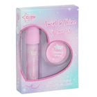 Smiki, Glow Girl, set pentru ingrijirea buzelor, luciu de buze + balsam, capsuni