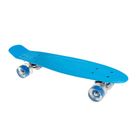 Smiki, placa skateboard tip fish cu roti LED, albastru
