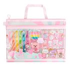 Smiki, set colorat cu stickere, pixuri cu gel si aplicatii textile