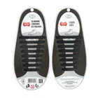 Smiki, sireturi din silicon fara legare, 8+8 negru