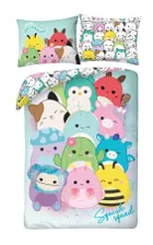 Squishmallow, set lenjerie de pat single, 140-200 cm