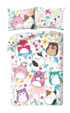 Squishmallow, set lenjerie de pat single, 140-200 cm