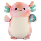 Squishmallows, HugMees, Medium Plush, Aksel Peach Tie-Dye Axolotl, jucarie de plus, 25 cm