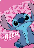 Stitch, patura din fleece, roz, 100-140 cm