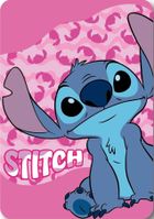 Stitch, patura polar, roz, 100-140 cm