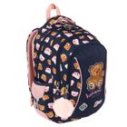 St.Right, rucsac pentru scoala, cu 3 compartimente, Teddy Bear