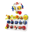 Topbright, Tabla de manipulare cu cub si elemente detasabile, 12 luni