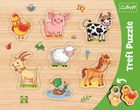 Trefl, Animale la ferma, puzzle-uri in forma de cadru, puzzle, 7 piese