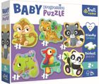 Trefl, Baby Progressive, Animale, puzzle, 2, 3, 4, 5 si 6 piese