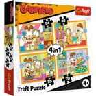 Trefl, Garfield loves lasagna, puzzle 4in1, 54+48+35+70 piese