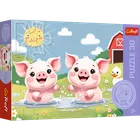 Trefl, Happy Piggies, puzzle, 30 piese
