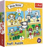 Trefl, Kittykit, Ziua lui Kittykit, puzzle 4in1, 71 piese