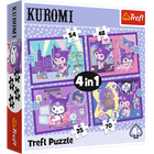 Trefl, Kuromi, puzzle 4in1