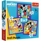 Trefl, Mickey Mouse, puzzle 3in1
