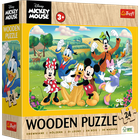 Trefl, Mickey Mousepuzzle din lemn, 24 piese