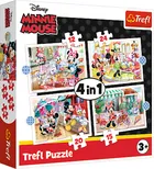 Trefl, Minnie Mouse, Minnie cu prietenii sai, puzzle 4in1, 71 piese