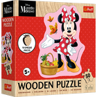 Trefl, Minnie Mouse, puzzle din lemn, 50 piese