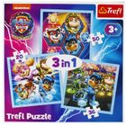 Trefl, Paw Patrol, Mighty Pups, puzzle 3in1, 106 piese
