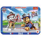 Trefl, Paw Patrol, puzzle cu cadru 2in1, 10 piese