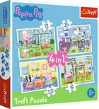 Trefl, Peppa Pig, Amintiri din vacanta, puzzle 4in1, 71 piese
