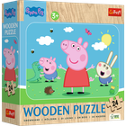 Trefl, Peppa Pig, puzzle din lemn, 24 piese