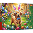 Trefl, Premium Plus, Spring Bloom, Easter Dog, puzzle, 500 piese