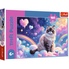 Trefl, Rainbow Cat, puzzle, 160 piese