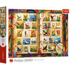 Trefl, Stamps with Birds, puzzle, 1000 piese