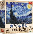 Trefl, Van Gogh, The Starry Night, puzzle din lemm, 200 piese
