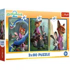 Trefl, Zootopia, puzzle, 3-80 piese