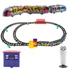 Tren, vehicul cu telecomanda, lumini si sunete, 51 elemente