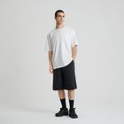 Tricou basic alb cu croiala relaxed NOWEAR