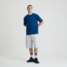 Tricou basic bleumarin cu croiala relaxed NOWEAR