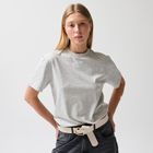 Tricou basic gri din bumbac pieptanat NOWEAR