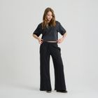 Tricou crop boxy din bumbac pieptanat NOWEAR